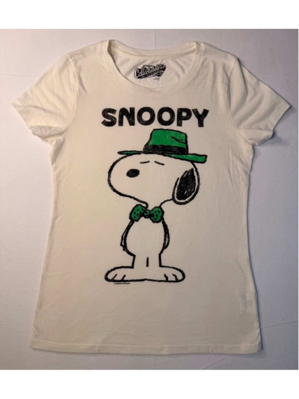 Old Navy Collectabilitees Snoopy Short Sleeve Graphic Tshirt M Off-White Retro